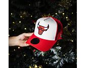 New Era 9FORTY A-Frame Trucker NBA Team Clear Black Chicago Bulls Optic White / Red Cap