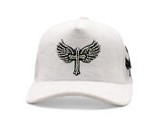 Kšiltovka Reflection Luxury Velvet Rhinostones White