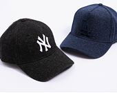 Cap New Era - MLB Melton Wool 9FORTY - NY Yankees - Black / White