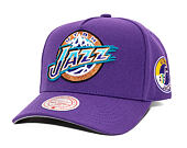 Mitchell & Ness - Utah Jazz - Double Clutch Pro Snapback Hwc - Purple