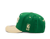 Cap Mitchell & Ness - NBA Team Arch Snapback - Milwaukee Bucks - Green / Beige
