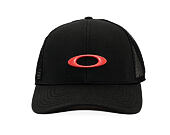 Oakley - Trucker Ellipse Hat - Pitch Black/Flame Red