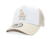 Cap New Era - MLB Essential 9FORTY A-Frame Trucker - LA Dodgers - Stone / White