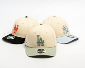 Cap New Era - MLB Side Script 9FORTY M-CROWN - LA Dodgers - Cream / Pastel Green