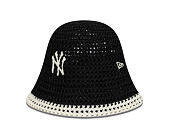 Womens Bucket Hat New Era - MLB Explorer Bucket Explorer Bucket - NY Yankees - Black / White
