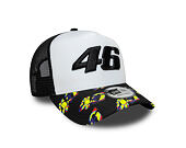 Cap New Era - VR 46 Print Visor 9FORTY A-Frame Trucker - Black