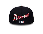 Cap New Era - MLB IMAGE DROP Cooperstown Icon 59FIFTY - Atlanta Braves - Navy / Scarlet