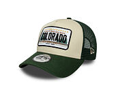 Cap New Era - Branded Licence Plate 9FORTY A-Frame Trucker - Cilantro Green / Stone