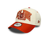 Cap New Era - MLB Wordmark Suede 9FORTY A-Frame - NY Yankees - Cream / Warm Flame