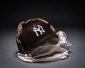 Cap New Era - MLB IMAGE DROP Leather Dog-Ear 59FIFTY - NY Yankees - Deep Auburn