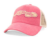 Cap Ed Hardy - Embroidery Applique Cord 5 Panel Trucker Cap - Hot Pink