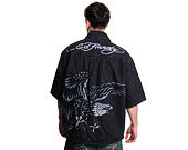 Shirt Ed Hardy - Mens Eagle And Stars Relaxed Denim Shirt - Black