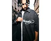 Shirt Ed Hardy - Mens Eagle And Stars Relaxed Denim Shirt - Black