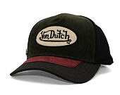 Cap Von Dutch - Corduroy Oval Patch Baseball - Olive / Burgundy