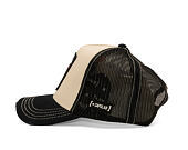 Cap Capslab - Lucky Luke Trucker - Gun Twirl Distressed Patch - Cream / Black