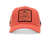 Cap Capslab - Looney Tunes Trucker - Bugs Bunny Line Art Patch - Coral