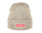 Mitchell & Ness Branded Roll Up Beanie Sand