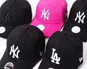 New Era 9FORTY Womens MLB Essential wmns New York Yankees Strapback Black / Black Womens Cap