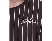 New Era Oversized Pinstripe Tee Brown / Off White