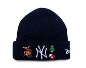 Dětský Kulich New Era MLB Kids Festive Cuff Knit New York Yankees Black / White