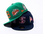 Kšiltovka New Era 59FIFTY MLB Coops All Over Print Baltimore Orioles Cooperstown Team Color