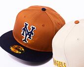 Kšiltovka New Era 59FIFTY MLB Boucle New York Mets Caramel Brown / Navy / Stone