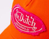 Kšiltovka Von Dutch Trucker Kalmar - Cotton Twill - Orange/Pink