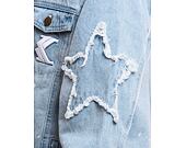Džínová bunda Karl Kani OG Paintsplatter Denim Trucker Jacket Bleached blue/white