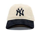 Kšiltovka New Era - MLB Cord 9TWENTY - NY Yankees - Cream / Navy
