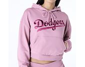Dámská Mikina New Era - MLB Graphic Crop Hoodie - LA Dodgers - Pink