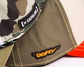 Kšiltovka Capslab - Trucker Looney Tunes - Daffy Duck - Cream / Olive / Orange
