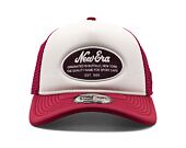 Kšiltovka New Era - Branded Oval Foam Patch 9FORTY Trucker - White / Cherry