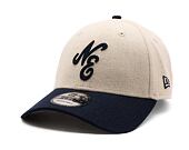 Kšiltovka New Era - Branded Linen 9FORTY - Stone / Navy