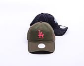 Dámská Kšiltovka New Era - MLB Contrast Stitch 9TWENTY - LA Dodgers - New Olive / Coral