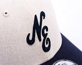 Kšiltovka New Era - Branded Linen 9FORTY - Stone / Navy