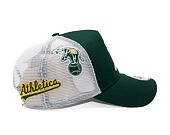 Kšiltovka New Era - MLB Mesh Patch 9FORTY Trucker - Oakland Athletics - Dark Green