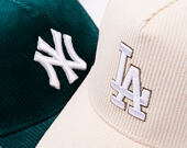 Kšiltovka New Era - MLB Seasonal Cord 9FORTY Trucker - LA Dodgers - Cream