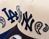 Kšiltovka New Era - MLB Paisley Bandana 9FORTY A-Frame - NY Yankees - Cream / Navy