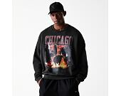 Mikina New Era - NBA Washed Graphic Crewneck - Chicago Bulls - Black