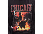 Mikina New Era - NBA Washed Graphic Crewneck - Chicago Bulls - Black