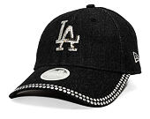 Womens Cap New Era - MLB Sequin 9FORTY - LA Dodgers - Black