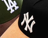 Cap New Era - MLB Suede Visor 9FORTY A-Frame - NY Yankees - Black / Camel