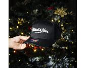 Mitchell & Ness Pinscript Redline Snapback Branded Black / White Cap