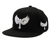 Kšiltovka Reflection Luxury Shine Loud Snapback - Satin Black / White