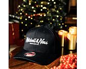 Mitchell & Ness Pinscript Redline Snapback Branded Black / White Cap