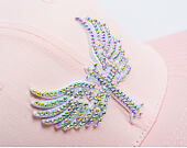 Kšiltovka Reflection Luxury Shine Loud Snapback - Baby Pink/ White