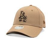 Womens Cap New Era - MLB Animal Infill 9FORTY - LA Dodgers - Camel