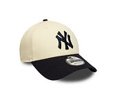 Kšiltovka New Era - MLB Color Block 9FORTY - NY Yankees - Cream / Navy