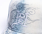 Cap Ed Hardy - Crawling Dragon Wash Denim 5 Panel Cap - Bleach