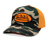 Cap Von Dutch - Trucker - Classic Logo Camo/Orange